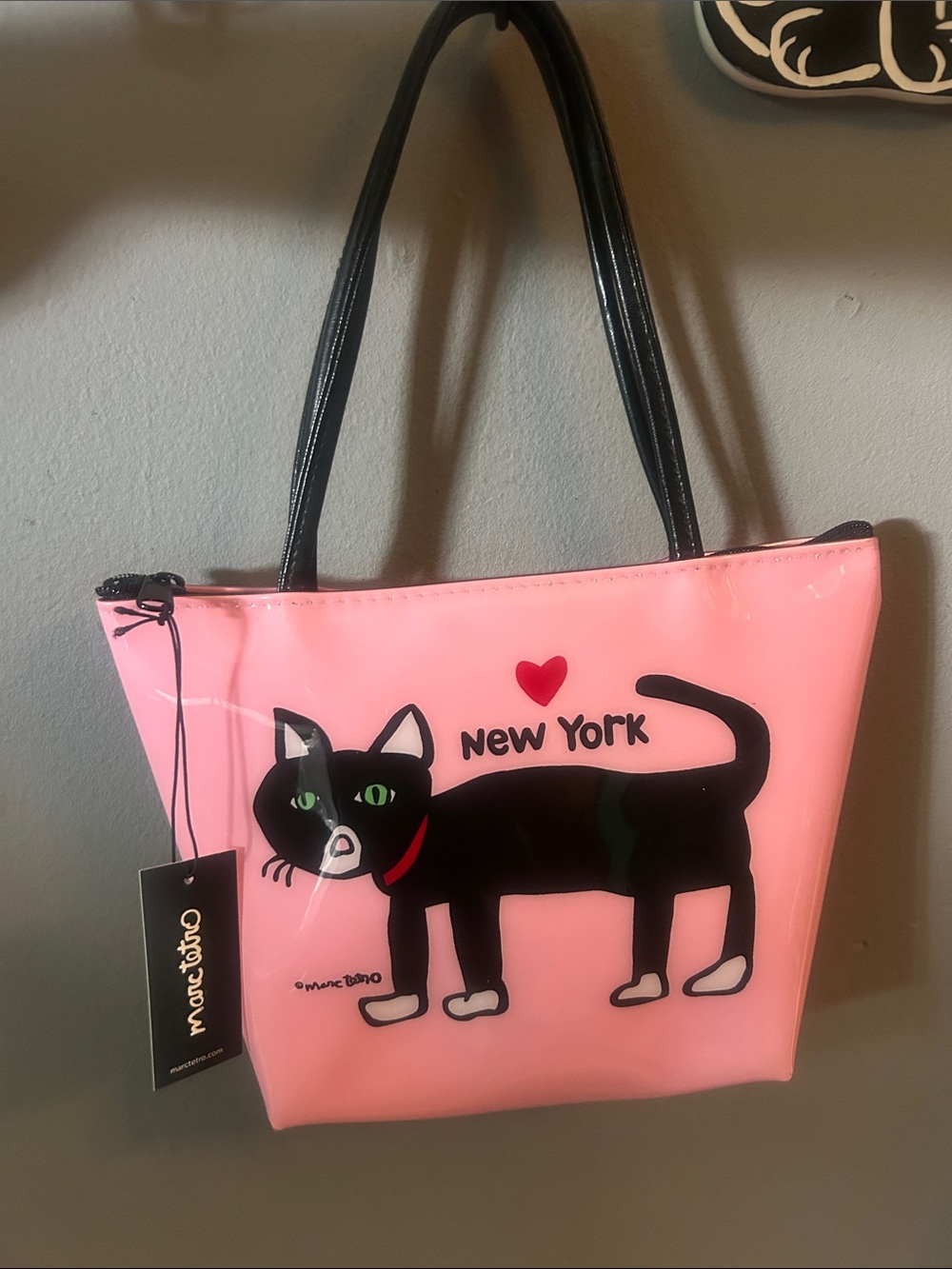 Marc TetroPink Cat Tote Bag - New York